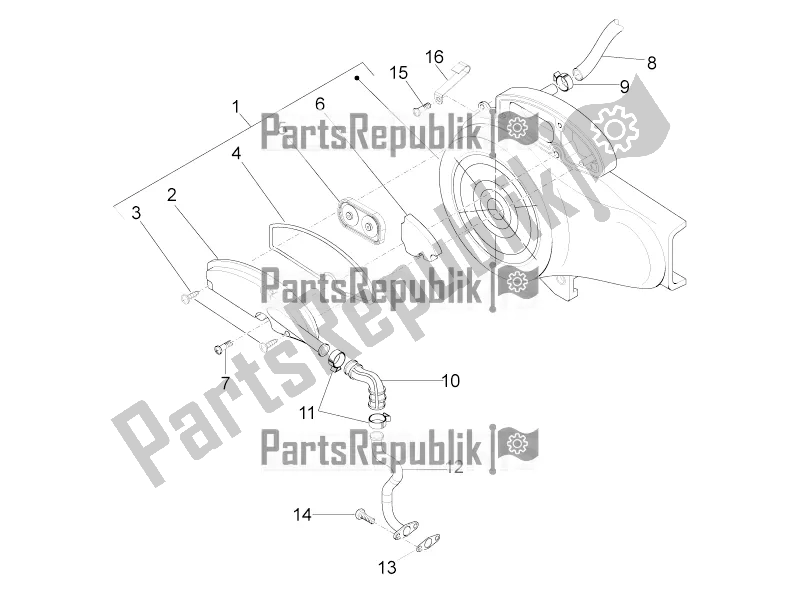 Toutes les pièces pour le Boîte à Air Secondaire du Aprilia SR Motard 50 4T 4V 2018