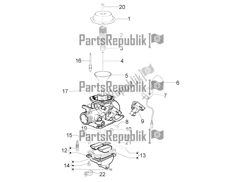 Tutte le parti per il Componenti Del Carburatore del Aprilia SR Motard 50 4T 4V 2019