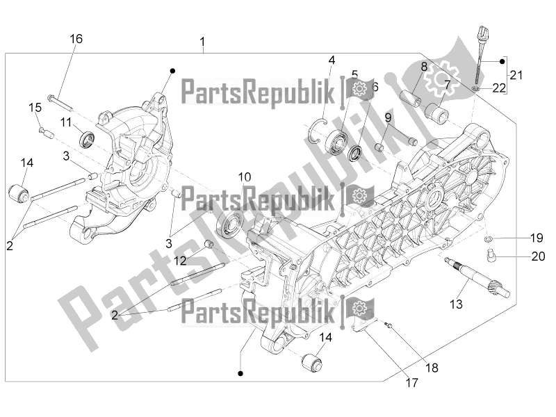 Toutes les pièces pour le Carter du Aprilia SR Motard 50 4T 4V 2019