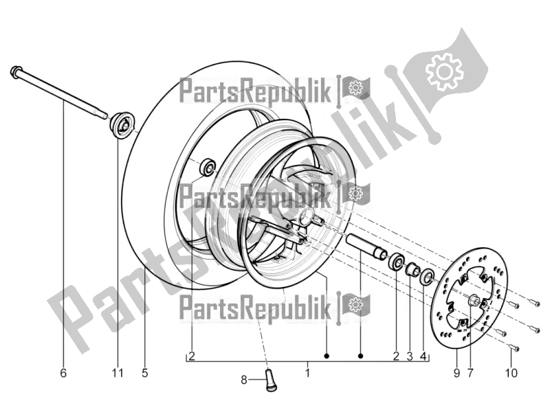 Toutes les pièces pour le Roue Avant du Aprilia SR Motard 50 4T 4V 2019