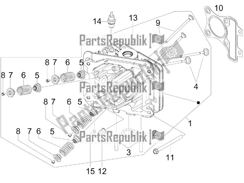 Tutte le parti per il Unità Principale - Valvola del Aprilia SR Motard 50 4T 4V 2019