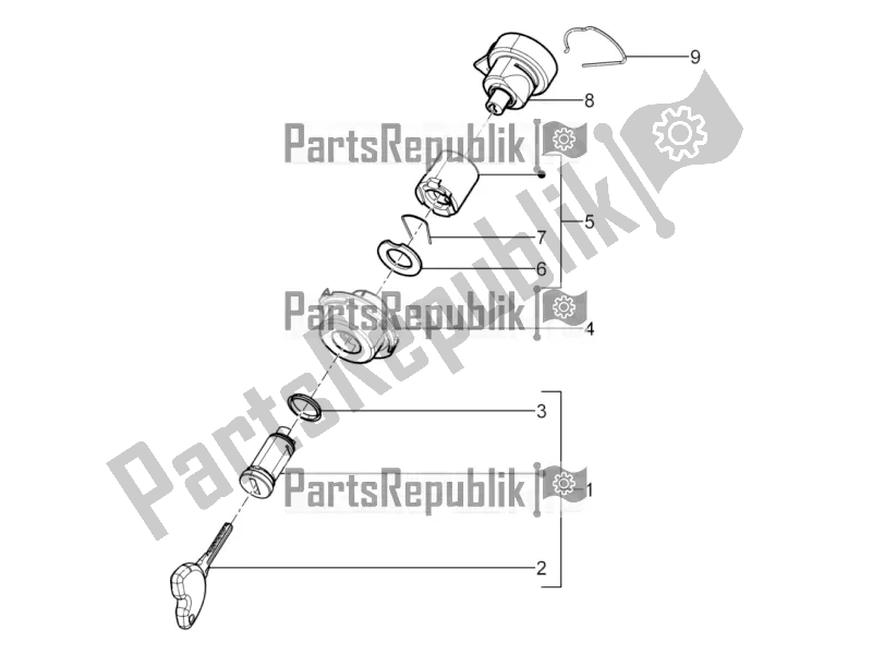 All parts for the Locks of the Aprilia SR Motard 50 4T 4V 2019