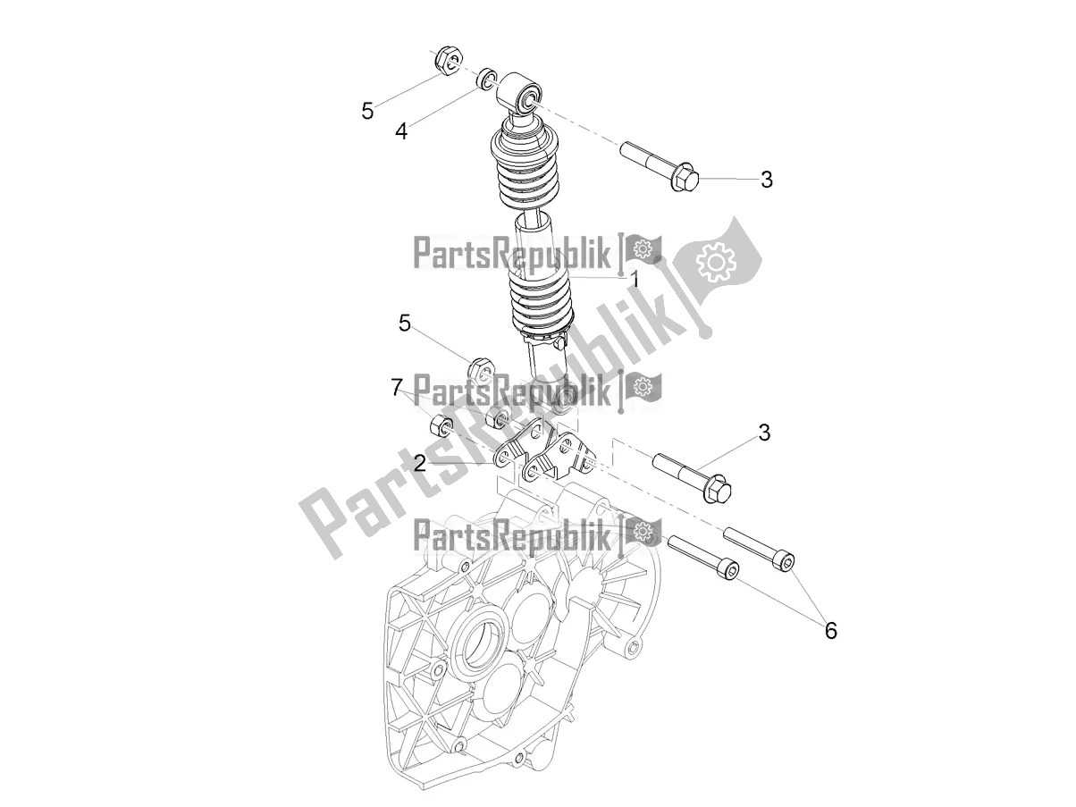 Todas las partes para Suspensión Trasera - Amortiguador / S de Aprilia SR Motard 50 4T 4V 2019