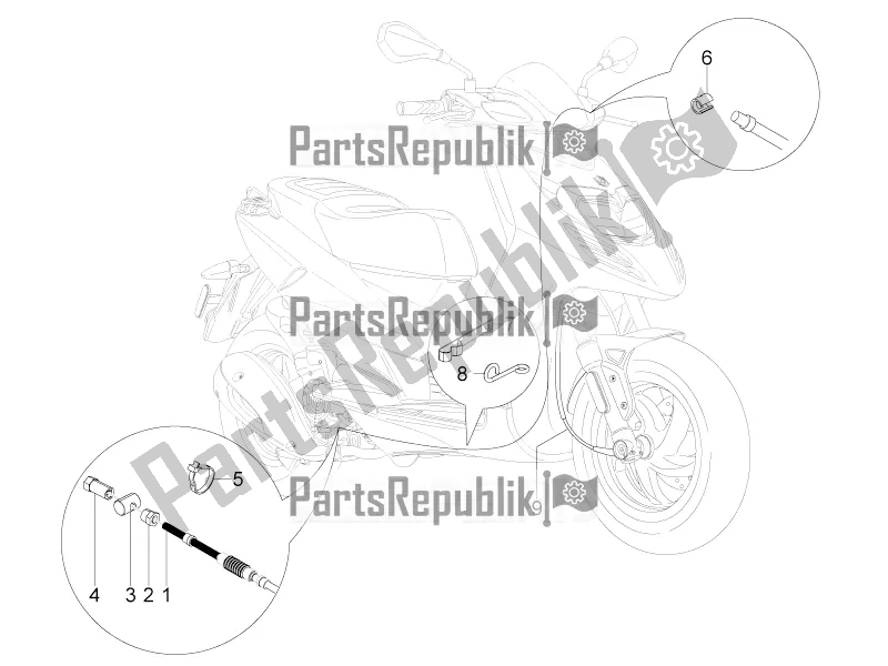 Alle onderdelen voor de Transmissies van de Aprilia SR Motard 50 4T 4V 2019