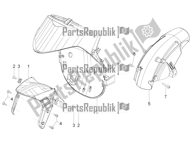 Toutes les pièces pour le Logement De Roue - Garde-boue du Aprilia SR Motard 50 4T 4V 2019