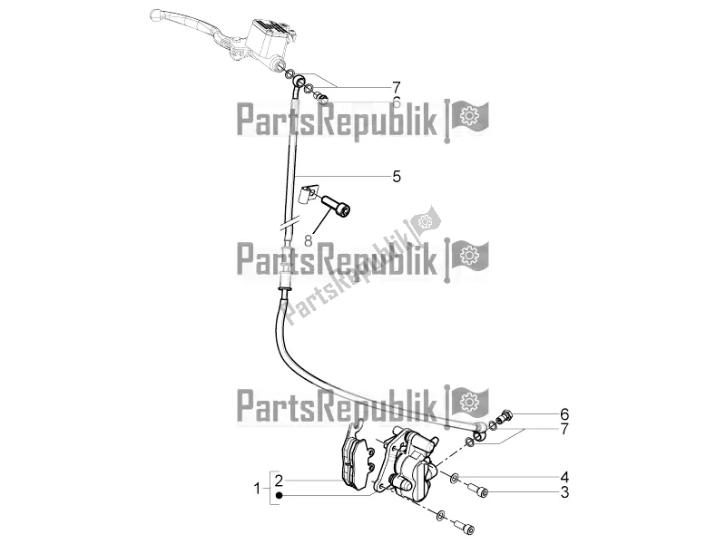 Alle Teile für das Bremsleitungen - Bremssättel des Aprilia SR Motard 50 4T 4V 2020