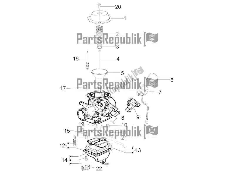 Toutes les pièces pour le Composants Du Carburateur du Aprilia SR Motard 50 4T 4V 2021