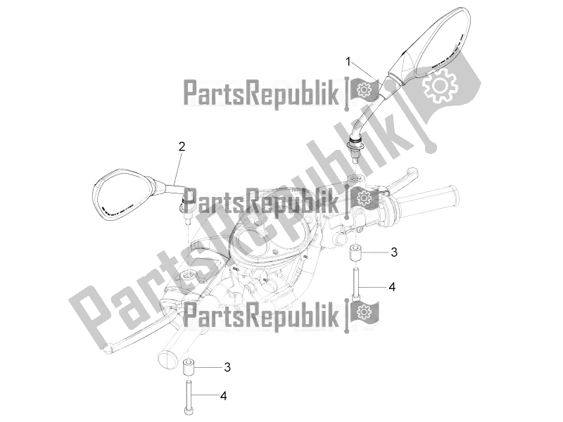 Toutes les pièces pour le Miroir (s) De Conduite du Aprilia SR Motard 50 4T 4V 2021