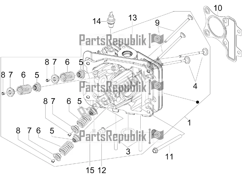 Toutes les pièces pour le Unité De Tête - Valve du Aprilia SR Motard 50 4T 4V 2021