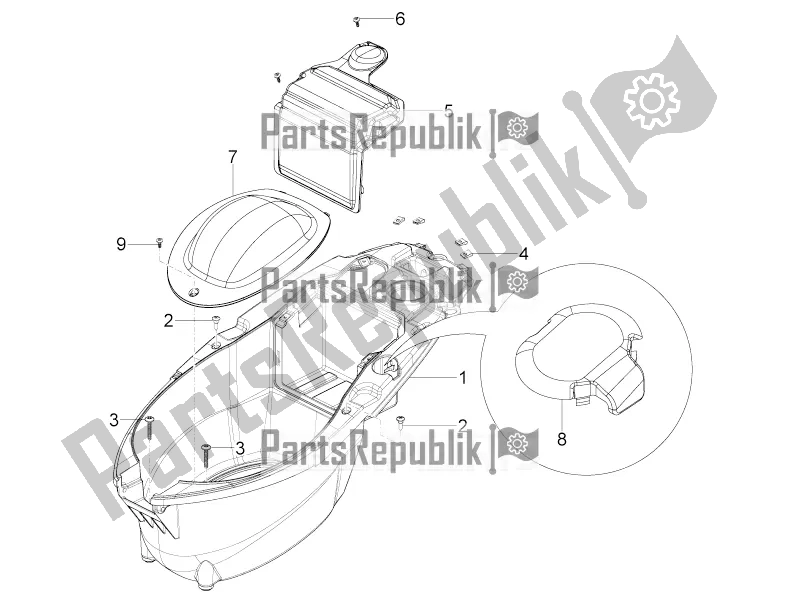 Todas las partes para Carcasa Del Casco - Debajo Del Sillín de Aprilia SR Motard 50 4T 4V 2021