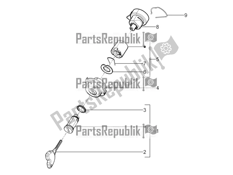 Toutes les pièces pour le Serrures du Aprilia SR Motard 50 4T 4V 2021