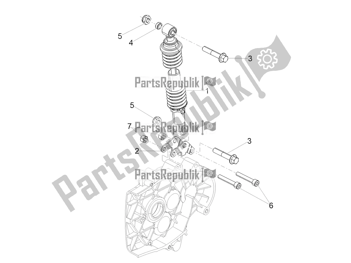 Toutes les pièces pour le Suspension Arrière - Amortisseur / S du Aprilia SR Motard 50 4T 4V 2021