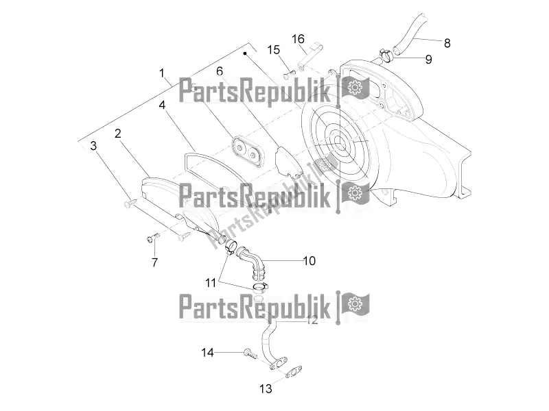 Todas las partes para Caja De Aire Secundaria de Aprilia SR Motard 50 4T 4V 2021