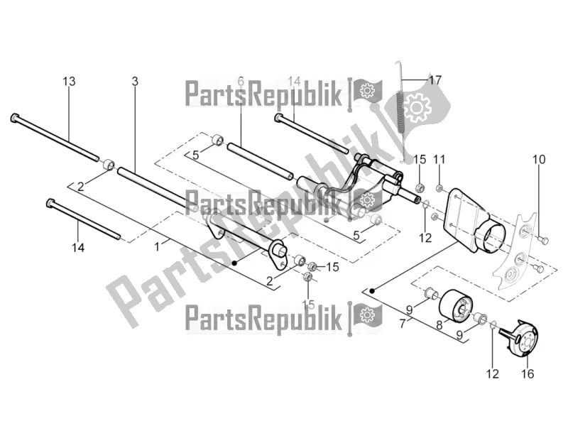 Tutte le parti per il Braccio Oscillante del Aprilia SR Motard 50 4T 4V 2021