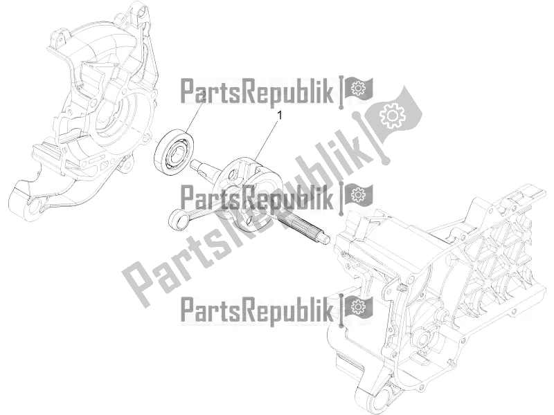 Alle onderdelen voor de Krukas van de Aprilia SR Motard 50 4T 4V 2022