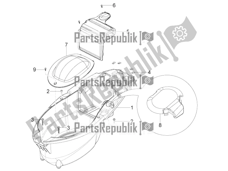 Alle onderdelen voor de Helmhuis - Onder Het Zadel van de Aprilia SR Motard 50 4T 4V 2022