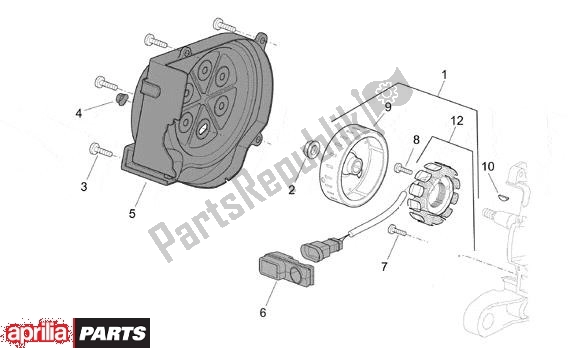 Tutte le parti per il Alternatore del Aprilia SR Motore Piaggio 555 50 2003 - 2005