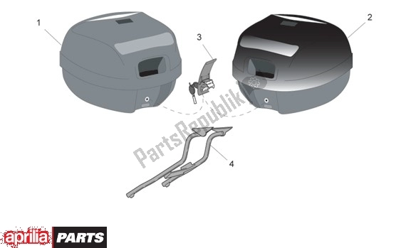 Tutte le parti per il Koffer del Aprilia SR Motore Piaggio 555 50 2003 - 2005