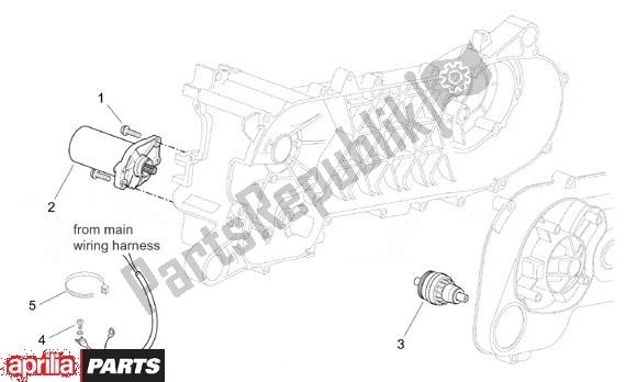 Toutes les pièces pour le Démarreur du Aprilia SR Motore Piaggio 555 50 2003 - 2005