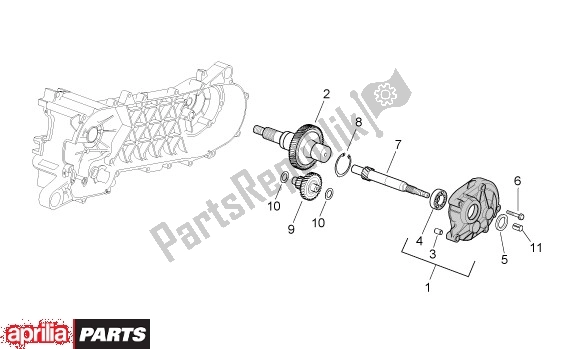 Tutte le parti per il Transmision del Aprilia SR Motore Piaggio 555 50 2003 - 2005