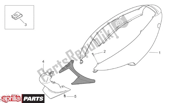 All parts for the Zijbeplating of the Aprilia SR Motore Piaggio 555 50 2003 - 2005