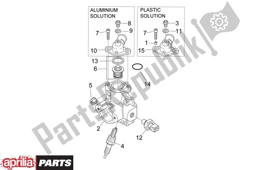 Toutes les pièces pour le Culasse du Aprilia SR R Factory 556 50 2004 - 2007