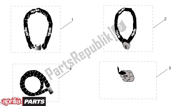 All parts for the Diefstalbeveiligen of the Aprilia SR R Factory 556 50 2004 - 2007