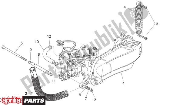 Alle onderdelen voor de Motor van de Aprilia SR R Factory 556 50 2004 - 2007