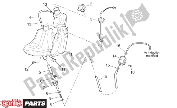 Toutes les pièces pour le Olietank du Aprilia SR R Factory 556 50 2004 - 2007