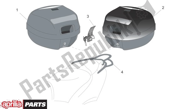 Tutte le parti per il Scatola Superiore del Aprilia SR R Factory 556 50 2004 - 2007