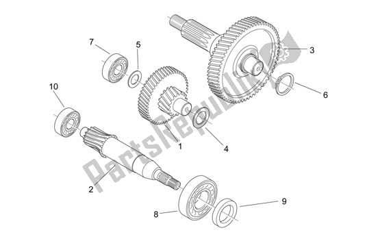 All parts for the Transmision of the Aprilia SR R Factory 556 50 2004 - 2007