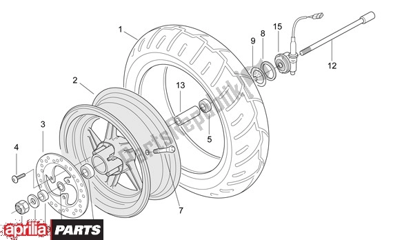 Toutes les pièces pour le Roue Avant du Aprilia SR R Factory 556 50 2004 - 2007