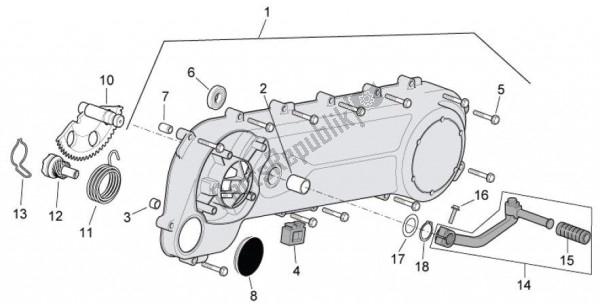 Todas las partes para Couvercle Engrenage de Aprilia SR R Factory IE E Carburatore 63 50 2010 - 2011