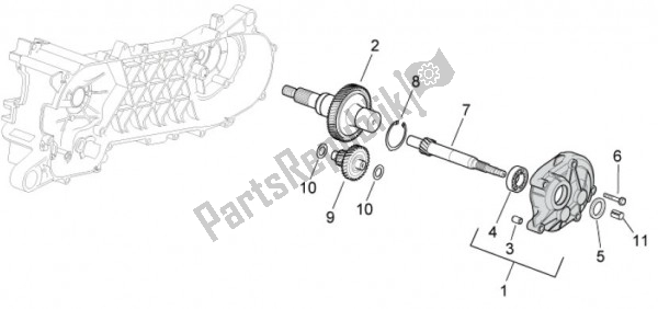 Wszystkie części do Engrenage Aprilia SR R Factory IE E Carburatore 63 50 2010 - 2011