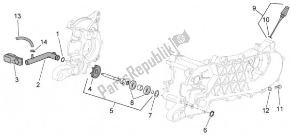 Alle onderdelen voor de Pompe Eau van de Aprilia SR R Factory IE E Carburatore 63 50 2010 - 2011