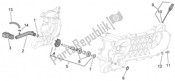 Todas las partes para Pompe Eau de Aprilia SR R Factory IE E Carburatore 63 50 2010 - 2011