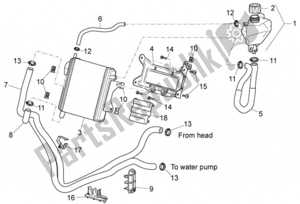 Todas as partes de Radiateur do Aprilia SR R Factory IE E Carburatore 63 50 2010 - 2011