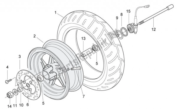 Alle Teile für das Roue Avantgarde des Aprilia SR R Factory IE E Carburatore 63 50 2010 - 2011