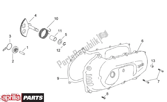 Toutes les pièces pour le Behuizingsdeksel du Aprilia SR Stealth,racing Liquid Cooled 516 WWW 50 1997 - 1999