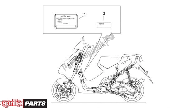 Tutte le parti per il Bordje En Leiding del Aprilia SR Stealth,racing Liquid Cooled 516 WWW 50 1997 - 1999