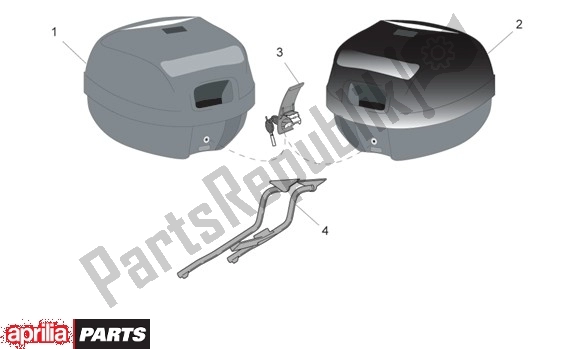 All parts for the Koffer of the Aprilia SR Stealth,racing Liquid Cooled 516 WWW 50 1997 - 1999