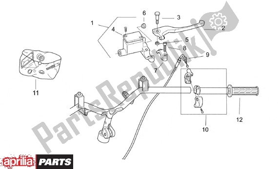 All parts for the Schakelingen Rechts of the Aprilia SR Stealth,racing Liquid Cooled 516 WWW 50 1997 - 1999