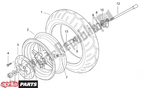 Toutes les pièces pour le Roue Avant du Aprilia SR Stealth,racing Liquid Cooled 516 WWW 50 1997 - 1999