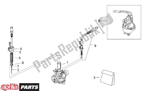 Todas las partes para Carburettor I de Aprilia SR WWW Aircooled 515 50 1997 - 2001