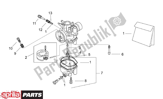 Alle Teile für das Carburettor Ii des Aprilia SR WWW Aircooled 515 50 1997 - 2001