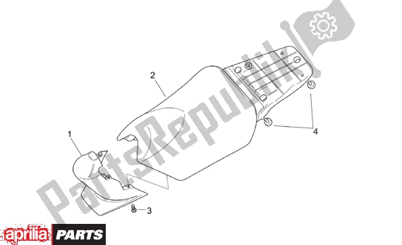 Todas as partes de Driver Saddle do Aprilia SR WWW Aircooled 515 50 1997 - 2001