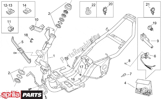 Toutes les pièces pour le Frame du Aprilia SR WWW Aircooled 515 50 1997 - 2001