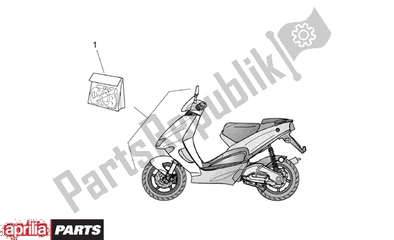 Tutte le parti per il Front Body Decal Set del Aprilia SR WWW Aircooled 515 50 1997 - 2001