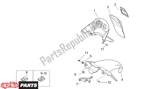 Todas las partes para Rear Body Iii de Aprilia SR WWW Aircooled 515 50 1997 - 2001