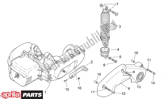 Alle Teile für das Shock Absorber des Aprilia SR WWW Aircooled 515 50 1997 - 2001